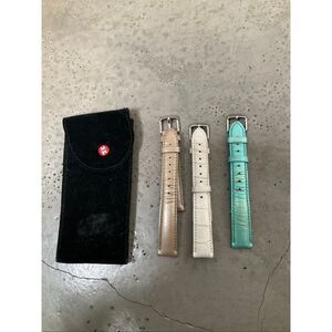 Michele Leather Watch Band Bundle